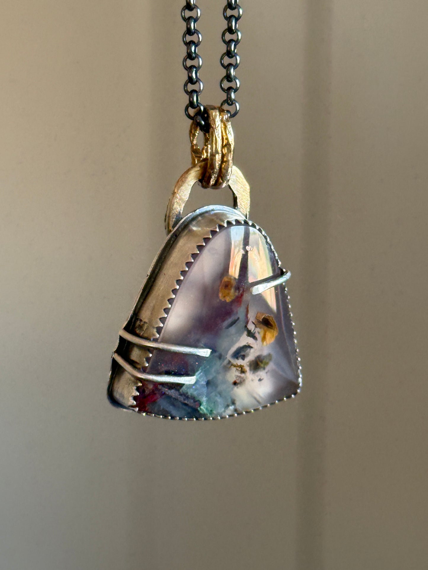 Chrysocolla Quartz Pendant