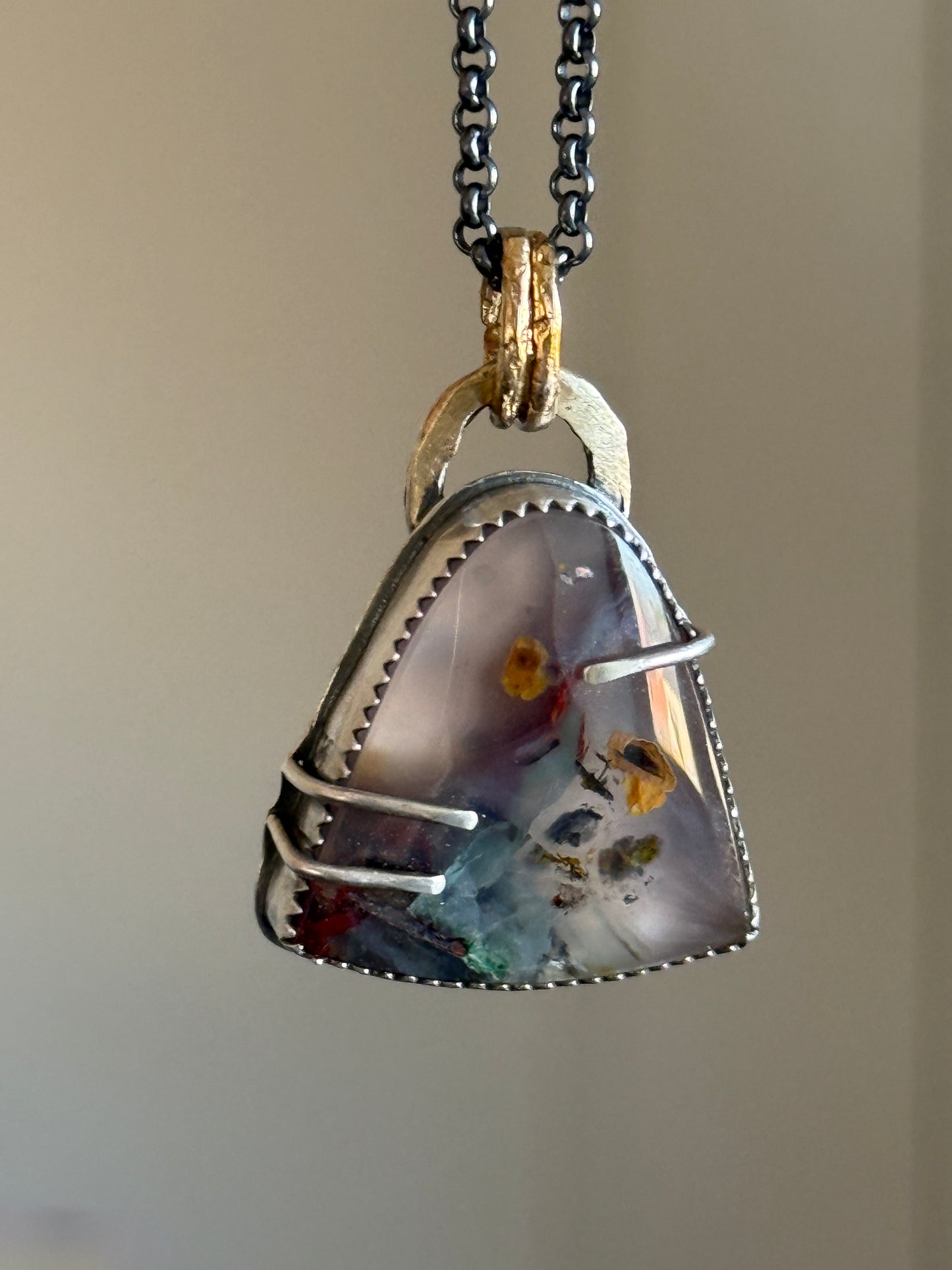 Chrysocolla Quartz Pendant