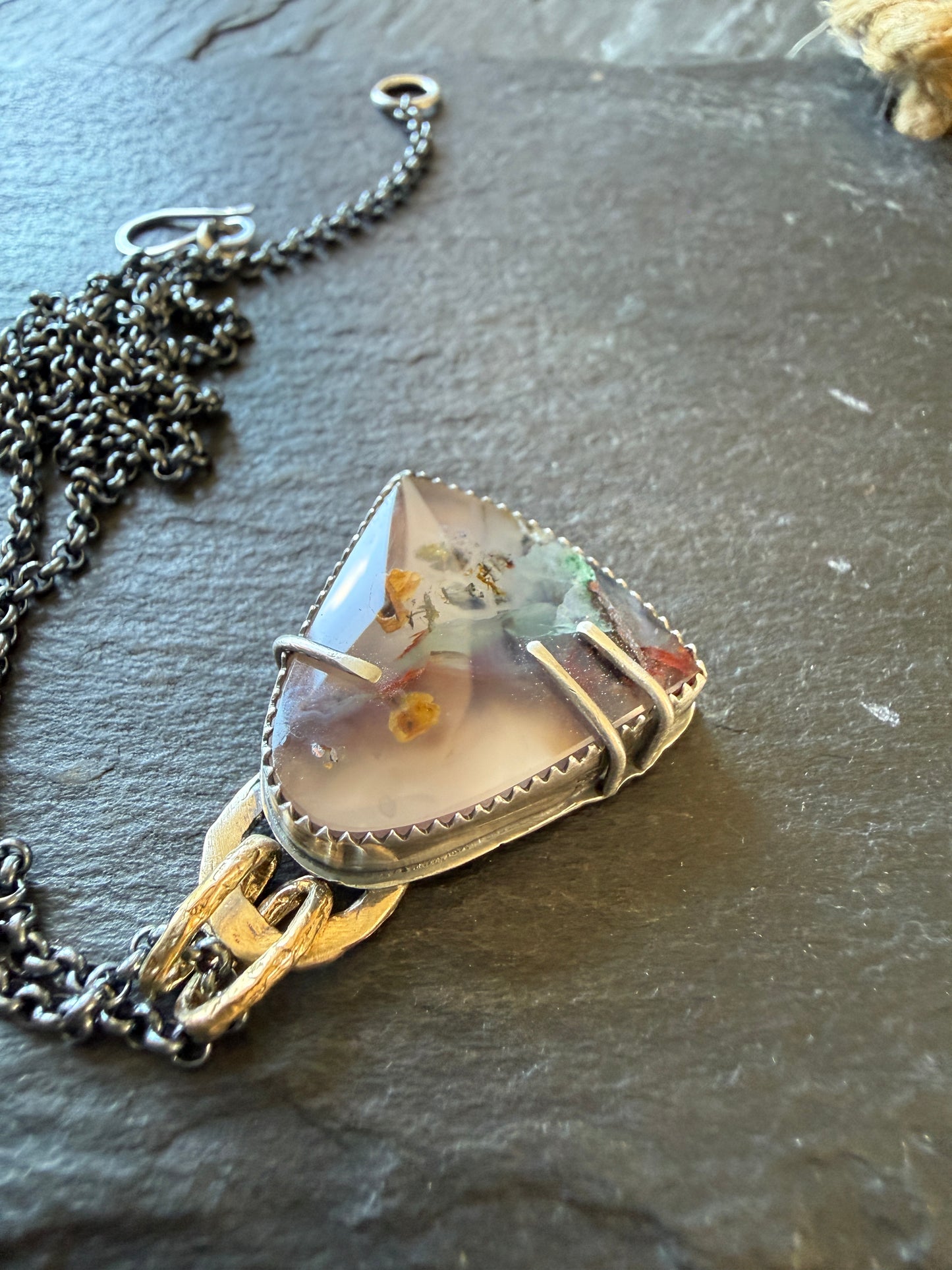 Chrysocolla Quartz Pendant