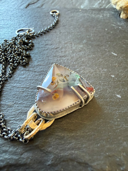 Chrysocolla Quartz Pendant
