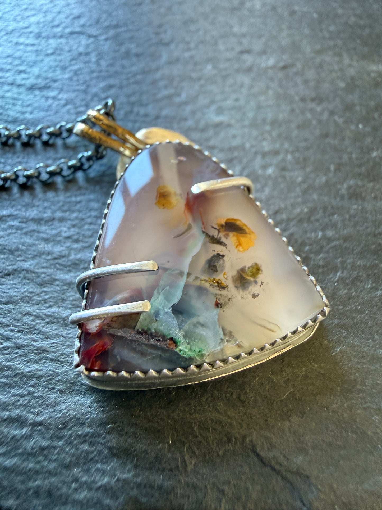 Chrysocolla Quartz Pendant