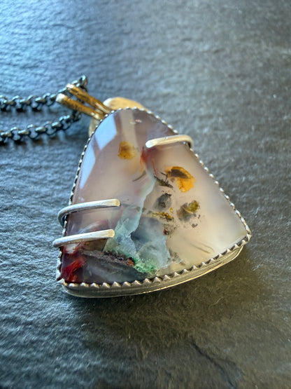 Chrysocolla Quartz Pendant