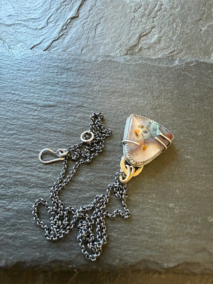 Chrysocolla Quartz Pendant