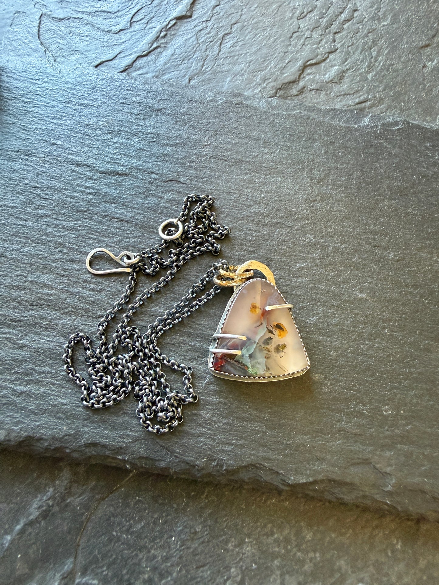 Chrysocolla Quartz Pendant