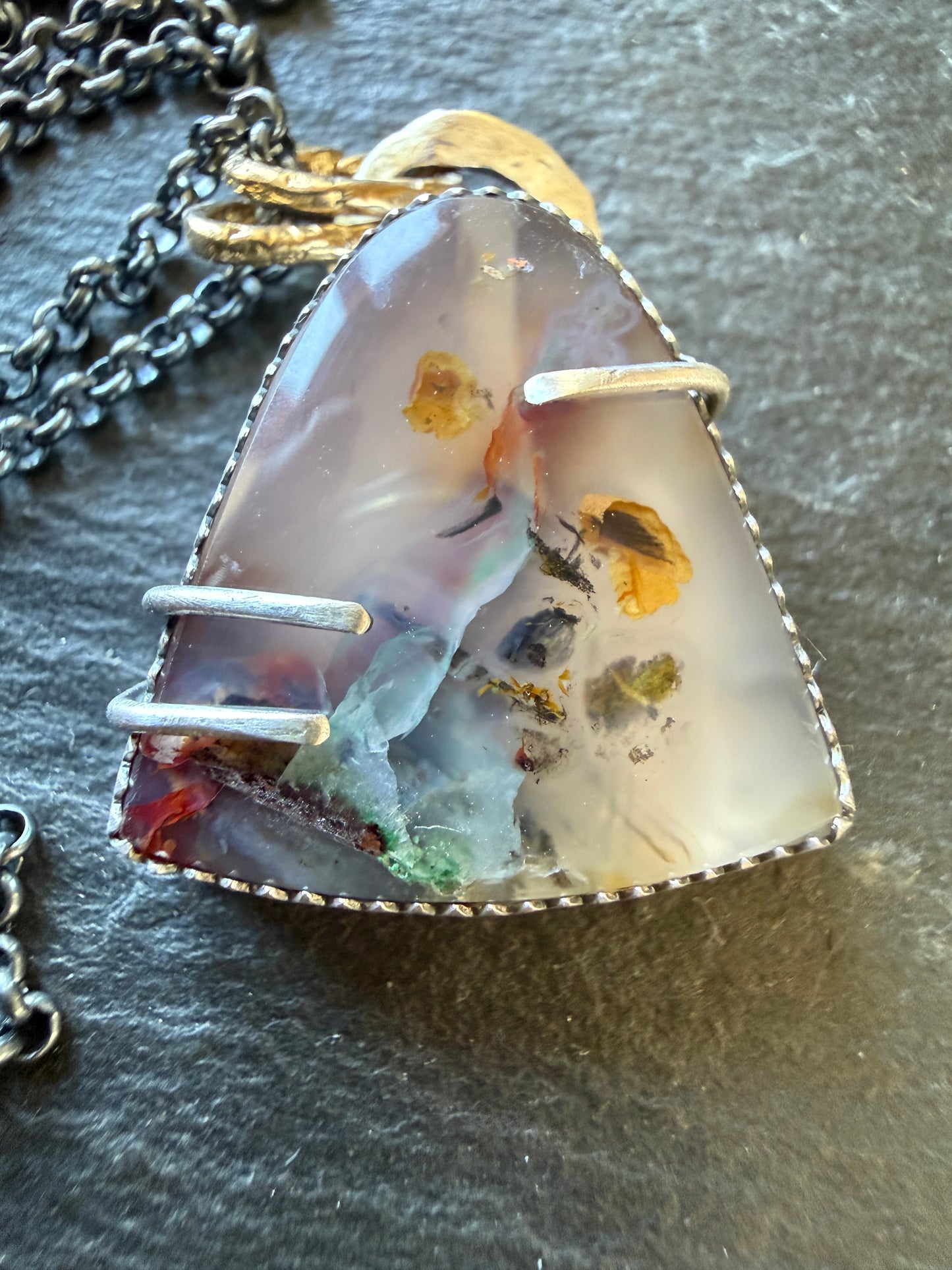 Chrysocolla Quartz Pendant