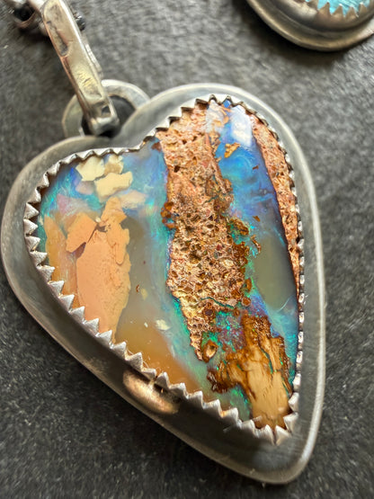 Opal and Kyanite Y Lariat Necklace