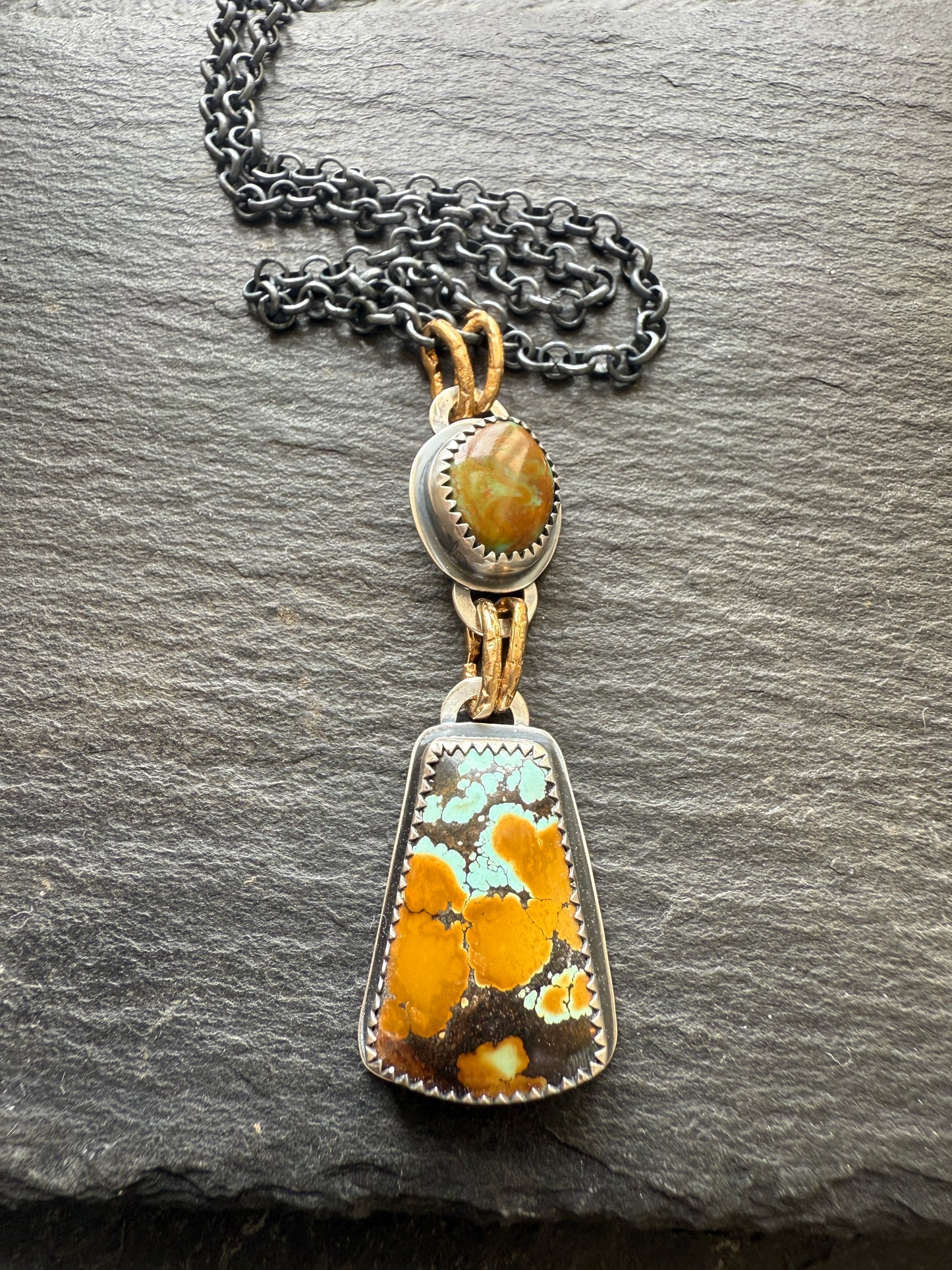 Multi Turquoise Charm Necklace