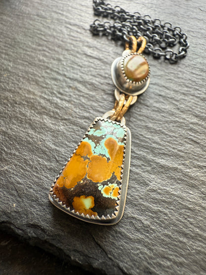 Multi Turquoise Charm Necklace