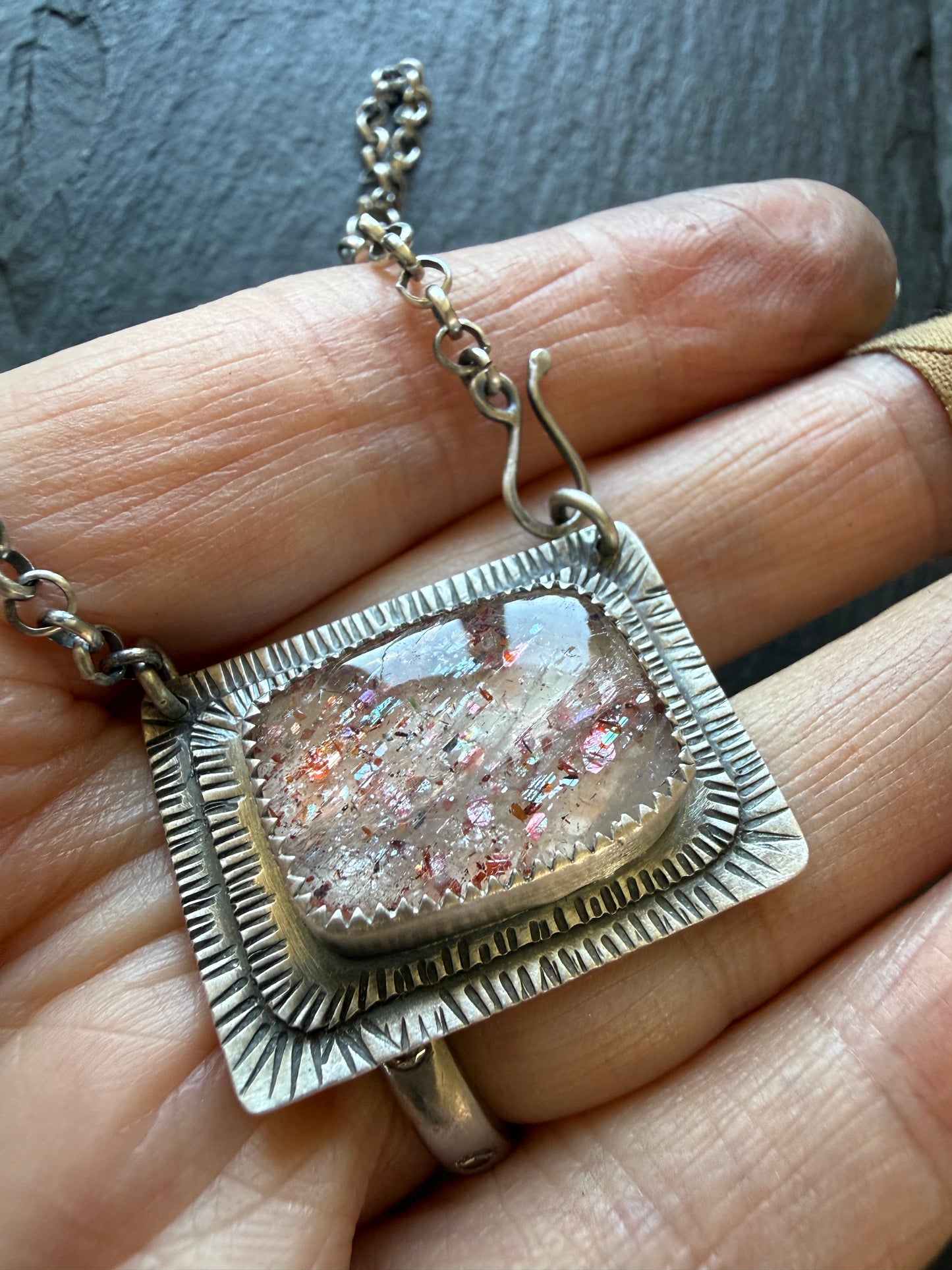Confetti Sunstone Necklace