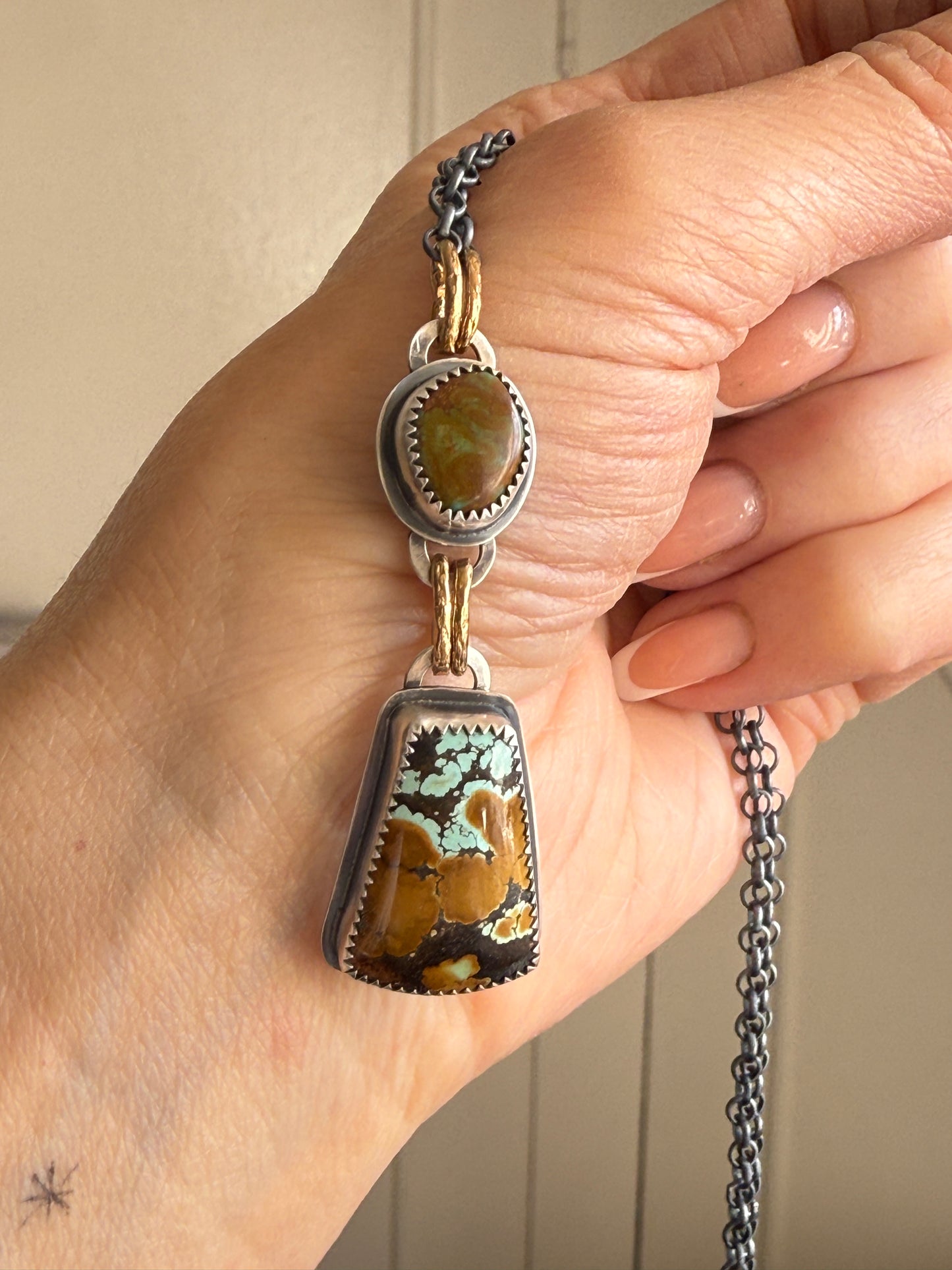 Multi Turquoise Charm Necklace