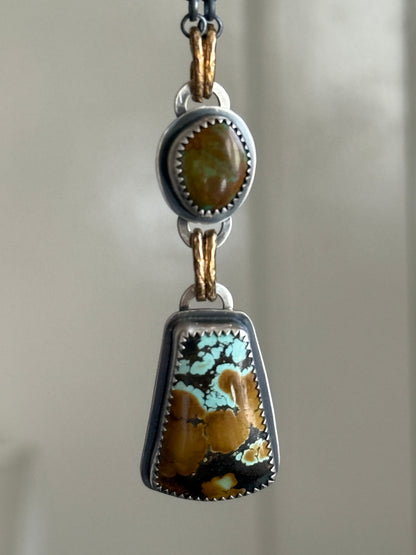 Multi Turquoise Charm Necklace