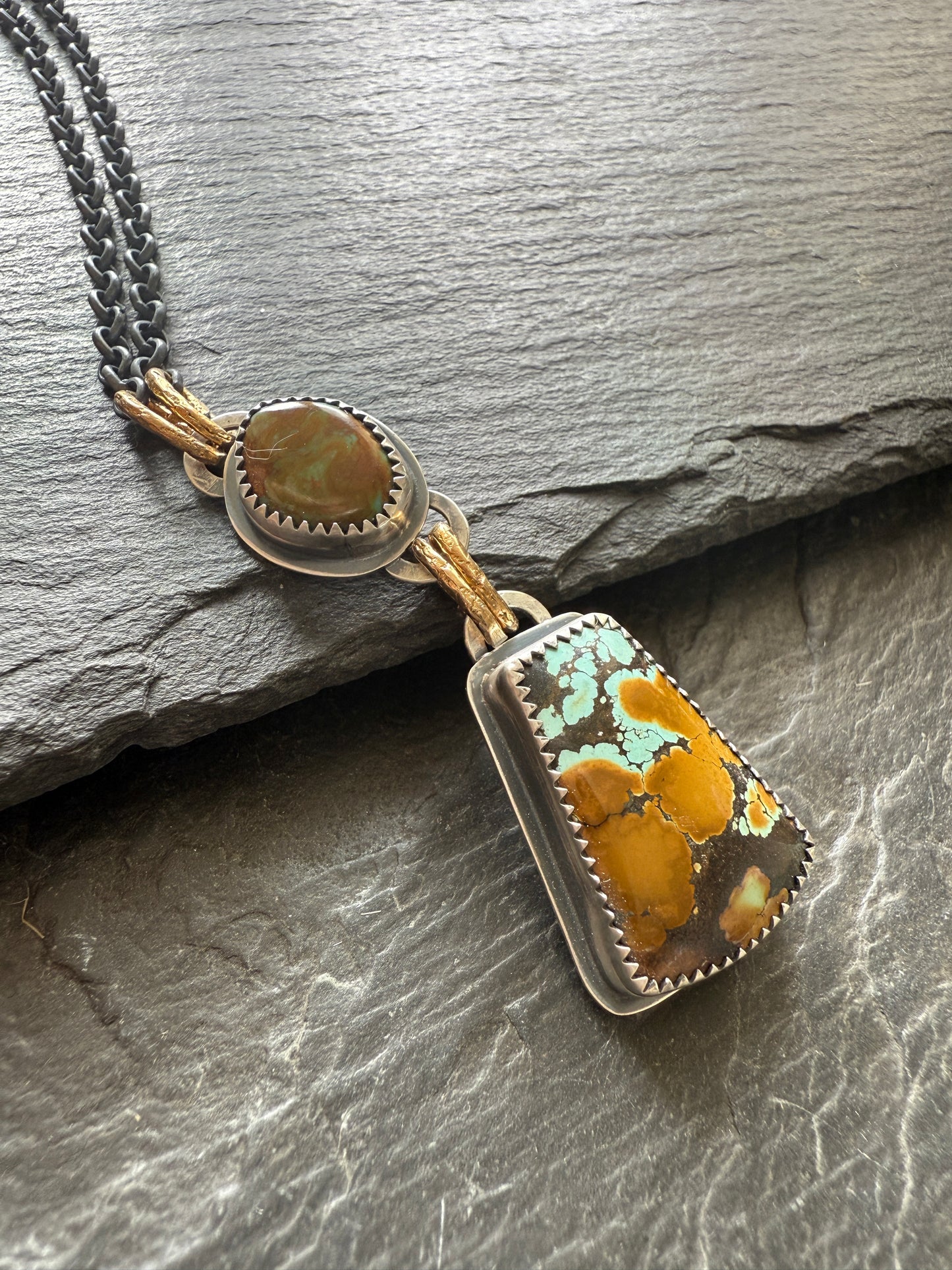 Multi Turquoise Charm Necklace