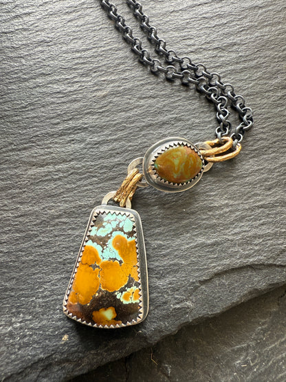 Multi Turquoise Charm Necklace