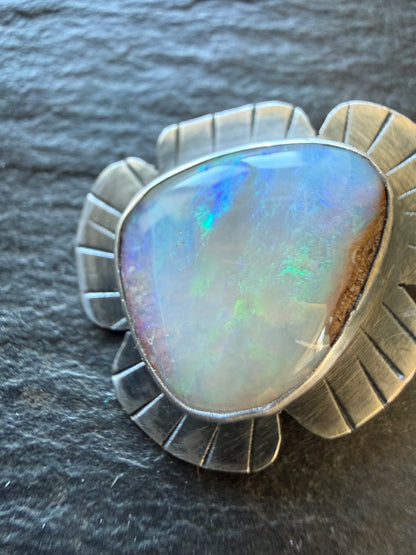 Colourful Opal Pendant Necklace