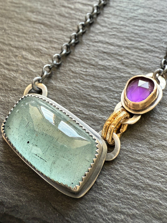 Asymmetric Aquarium Necklace