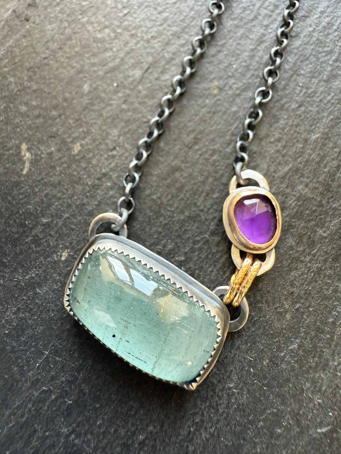 Asymmetric Aquarium Necklace