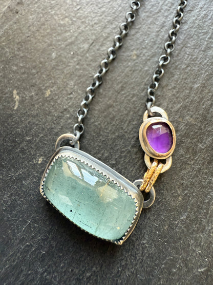 Asymmetric Aquarium Necklace