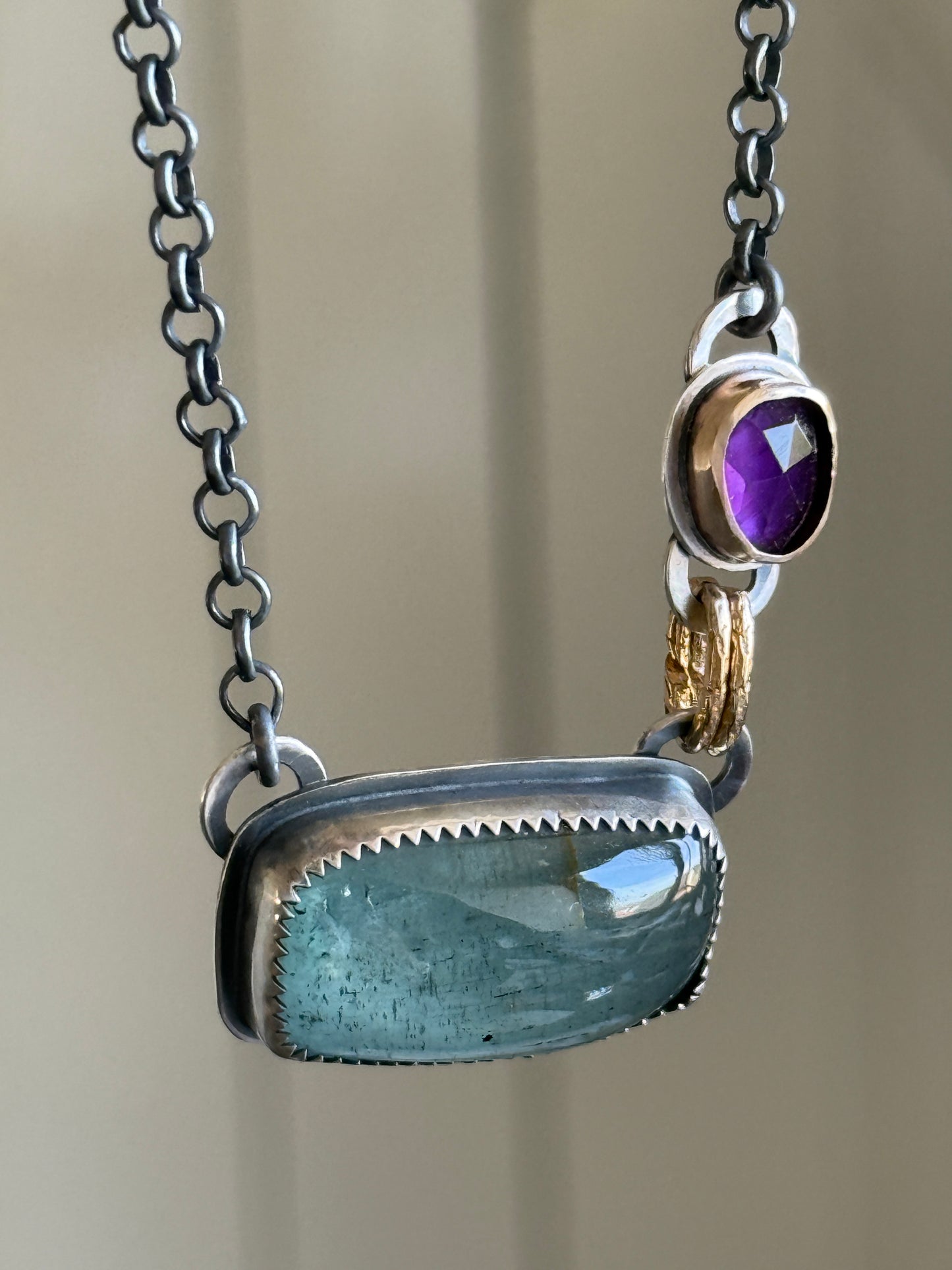 Asymmetric Aquarium Necklace