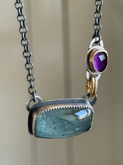 Asymmetric Aquarium Necklace