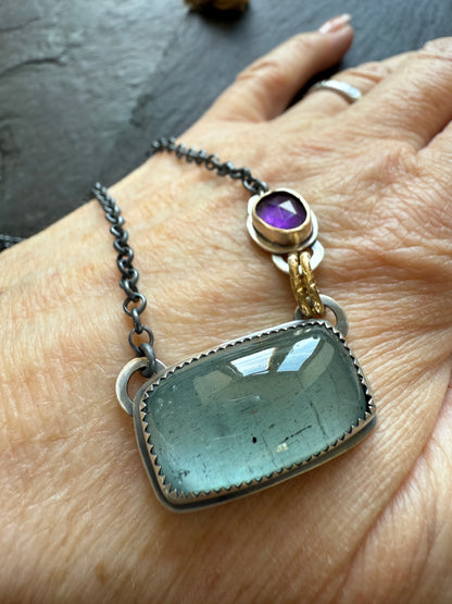 Asymmetric Aquarium Necklace