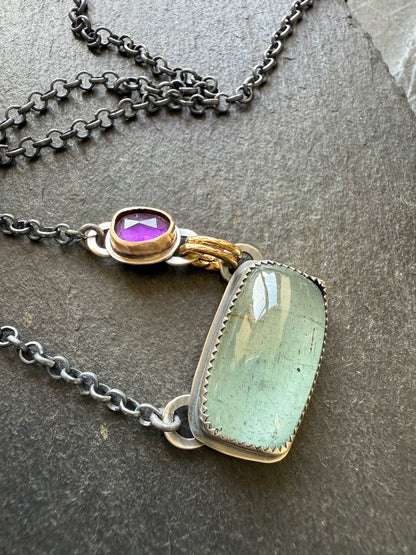 Asymmetric Aquarium Necklace