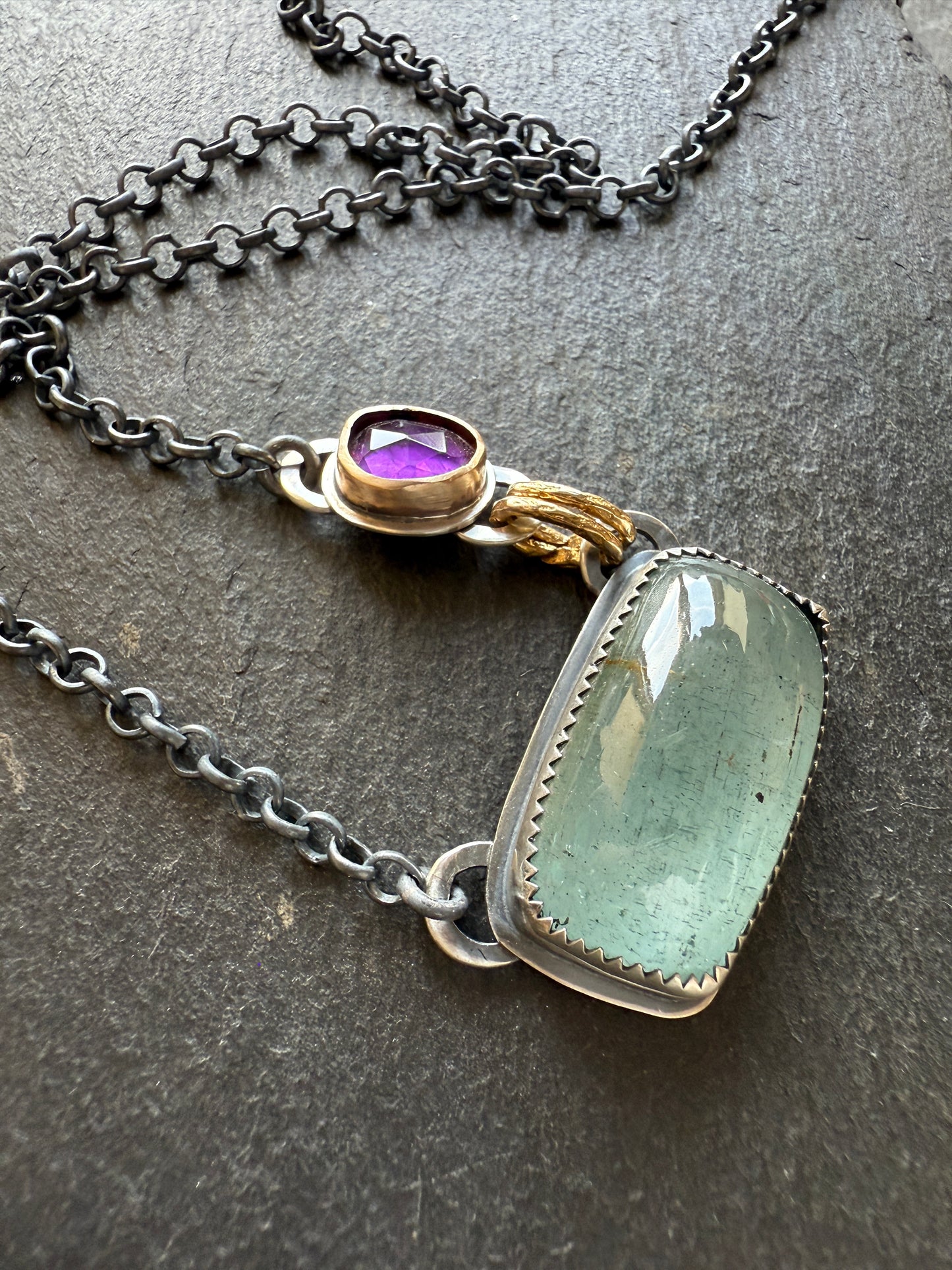 Asymmetric Aquarium Necklace