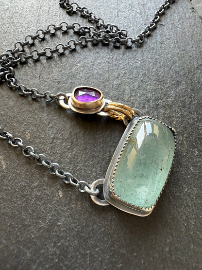 Asymmetric Aquarium Necklace