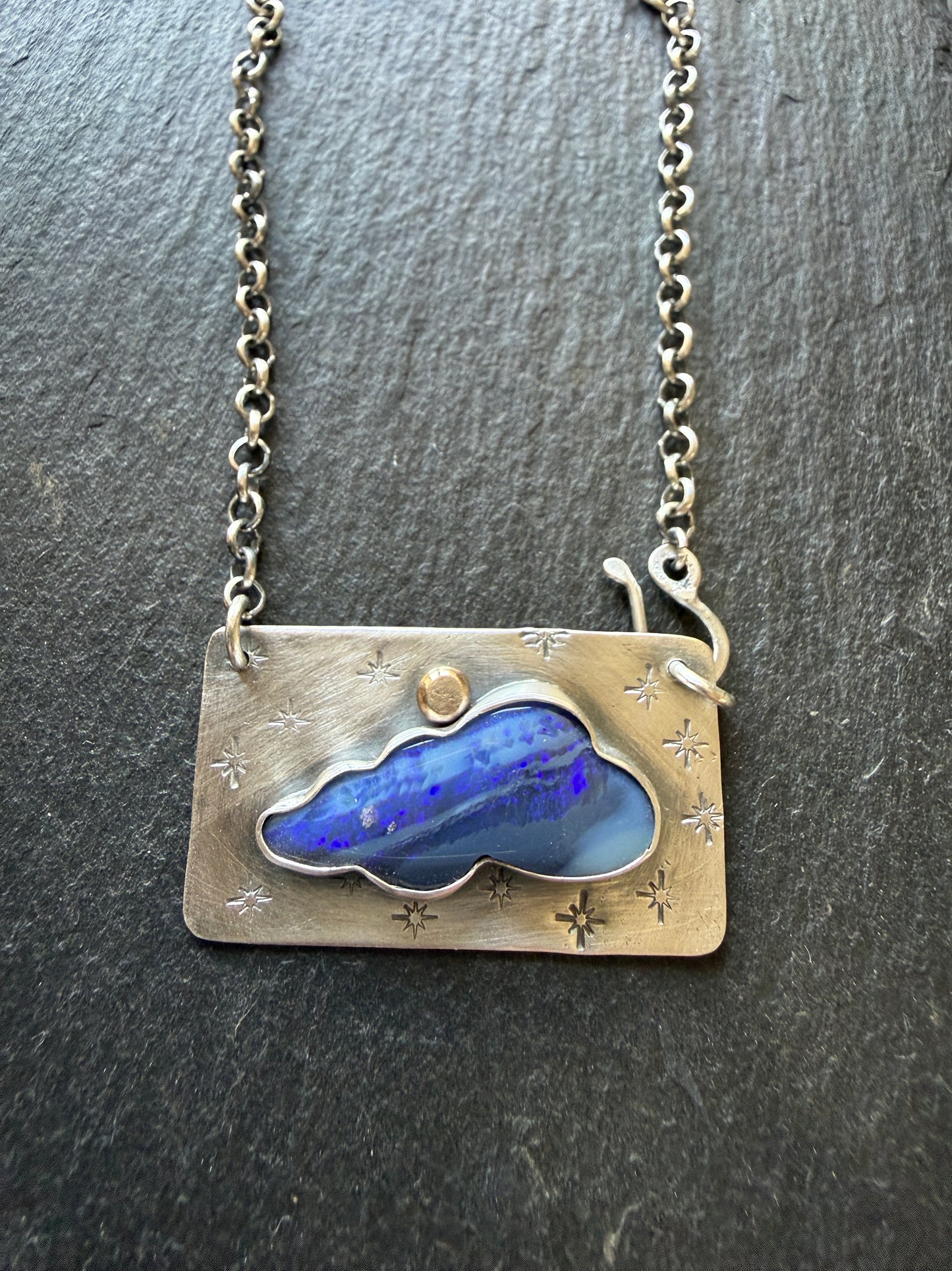 Moody Blue Opal Necklace