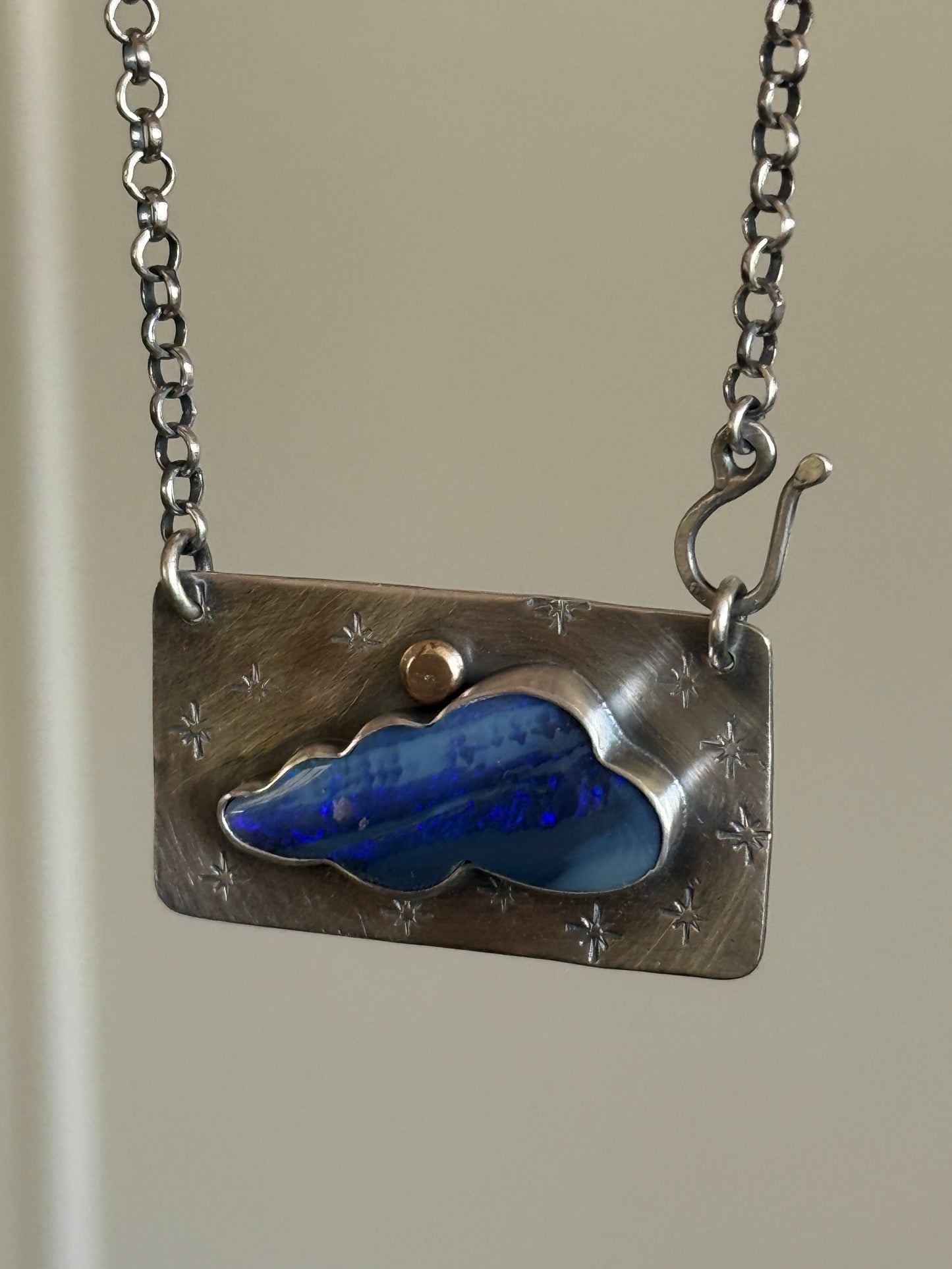 Moody Blue Opal Necklace