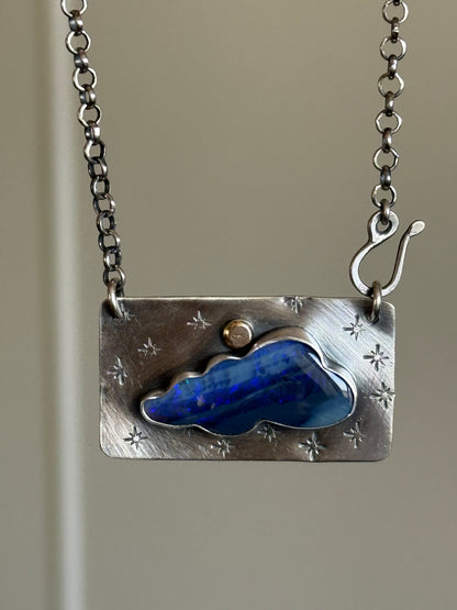 Moody Blue Opal Necklace