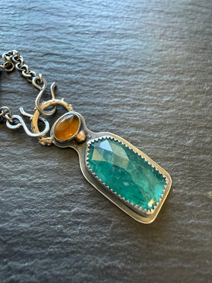 Citrine and Kyanite Necklace