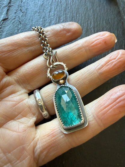 Citrine and Kyanite Necklace