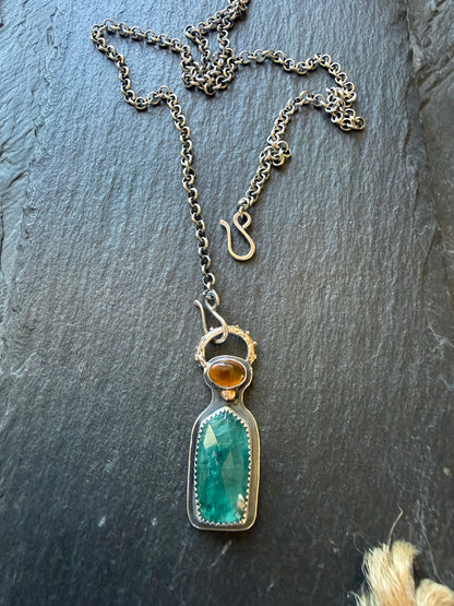 Citrine and Kyanite Necklace