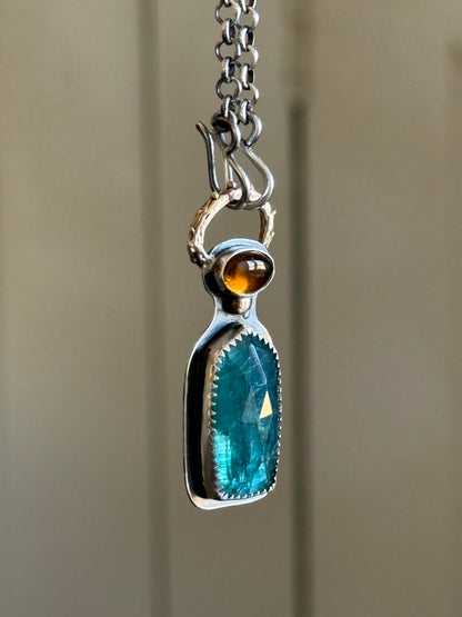 Citrine and Kyanite Necklace