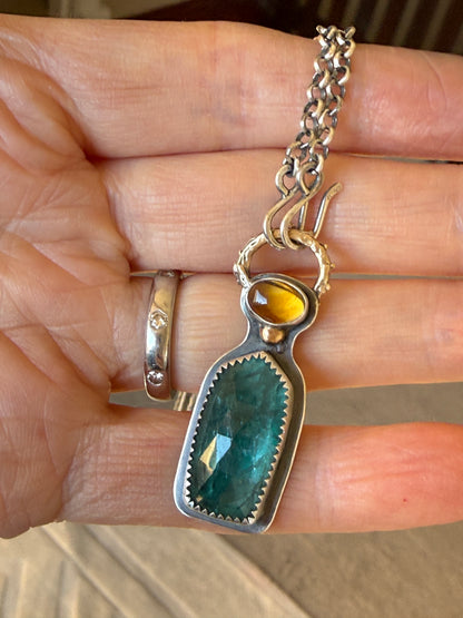 Citrine and Kyanite Necklace