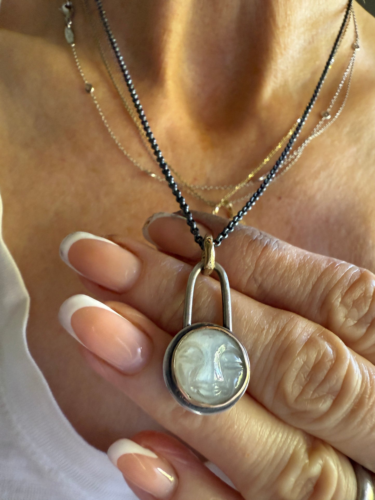 White Moonstone Necklace