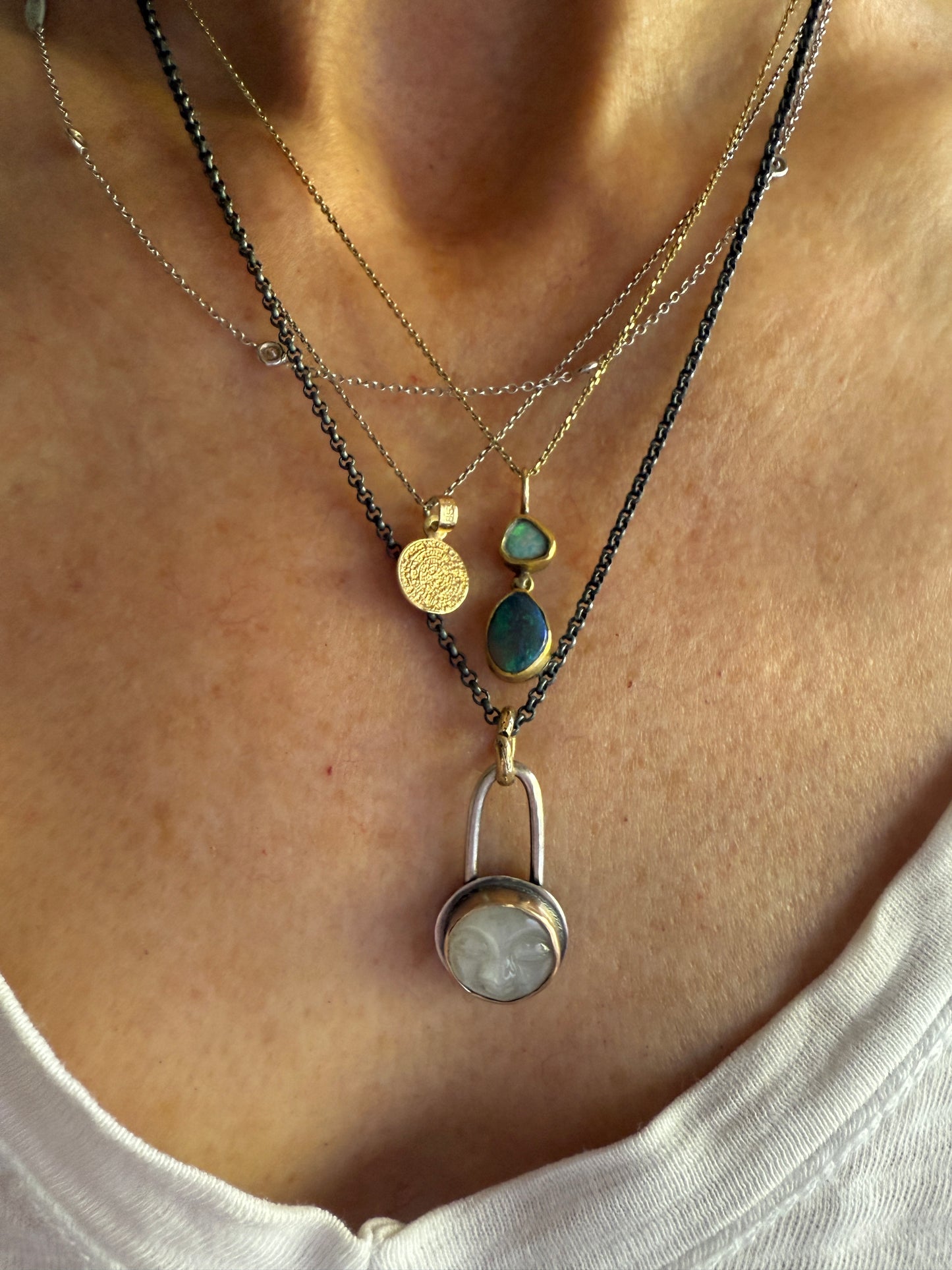 White Moonstone Necklace