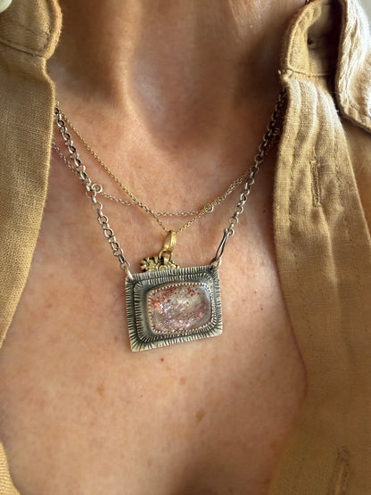 Confetti Sunstone Necklace