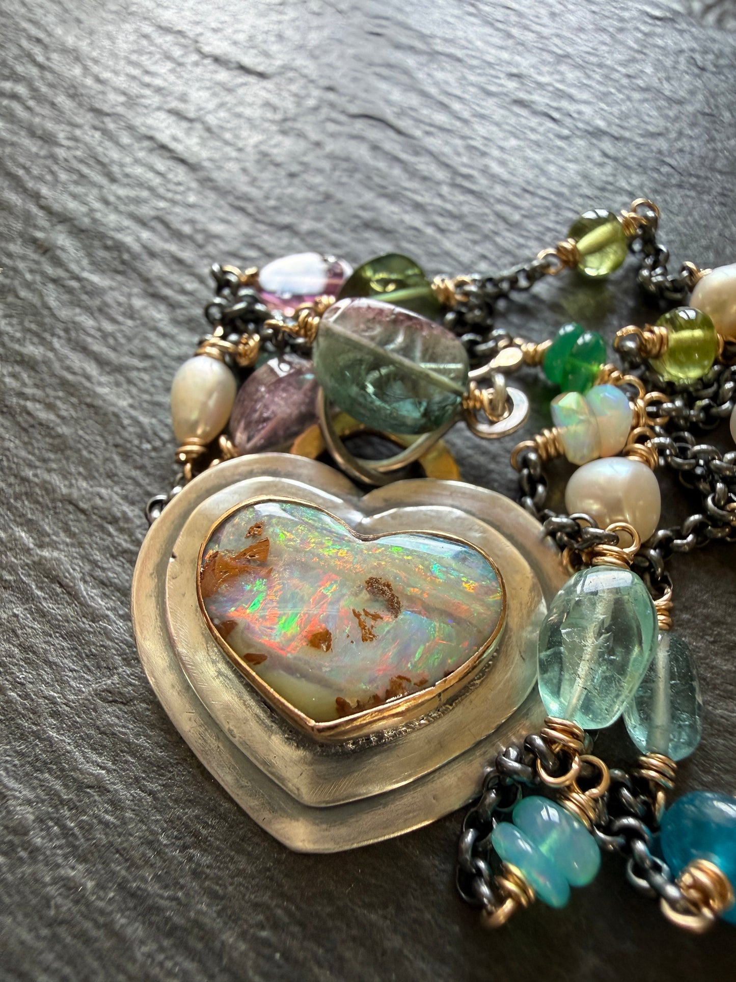 Heart Opal Necklace