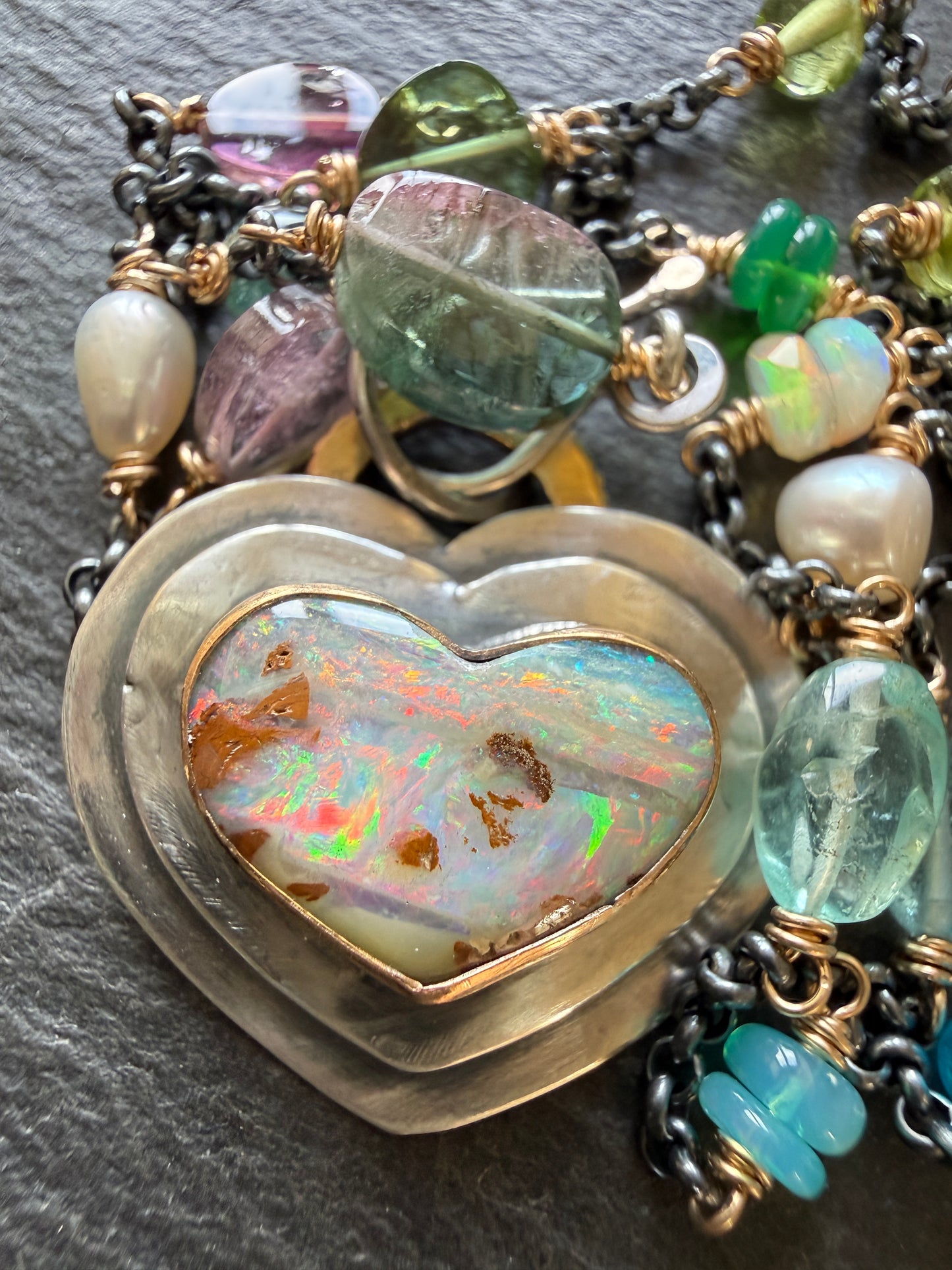 Heart Opal Necklace