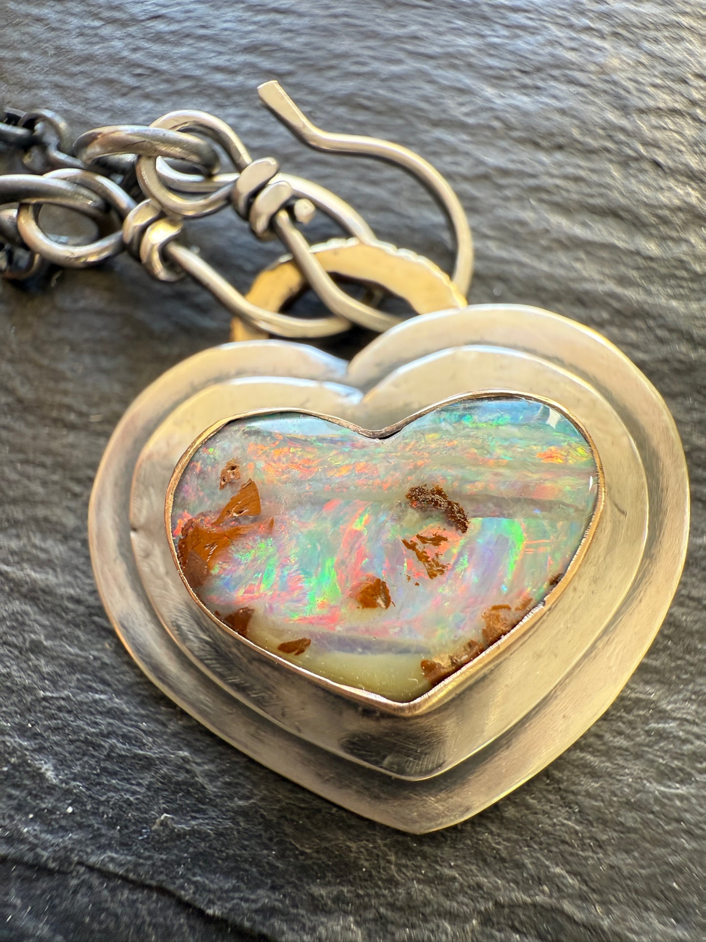 Heart Opal Necklace
