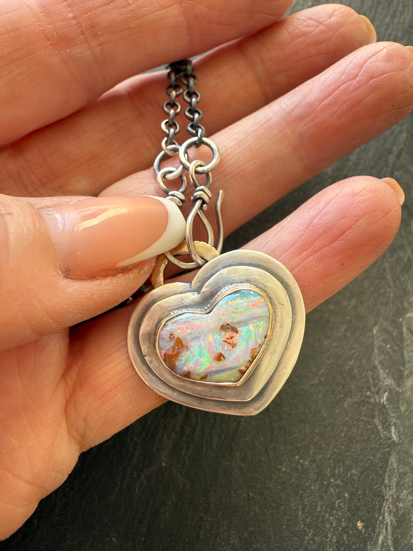Heart Opal Necklace