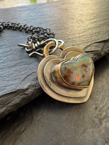Heart Opal Necklace