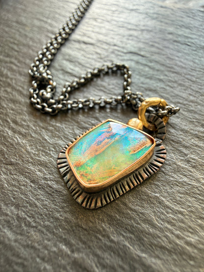 Dainty Blue and Green Opal