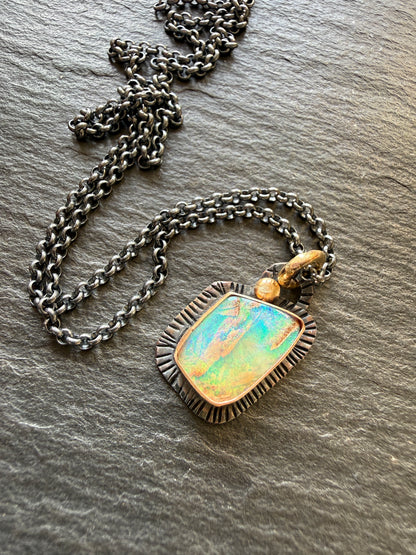 Dainty Blue and Green Opal