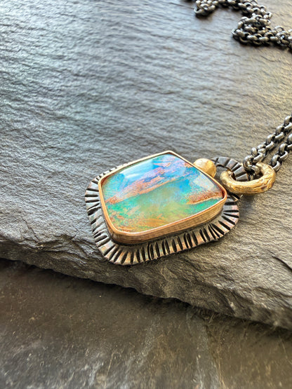 Dainty Blue and Green Opal