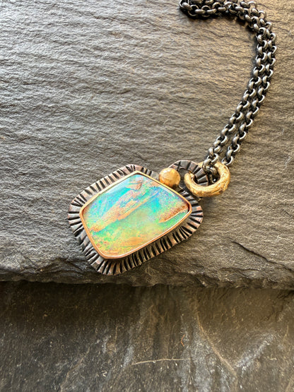 Dainty Blue and Green Opal
