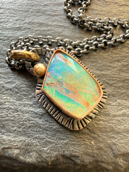 Dainty Blue and Green Opal