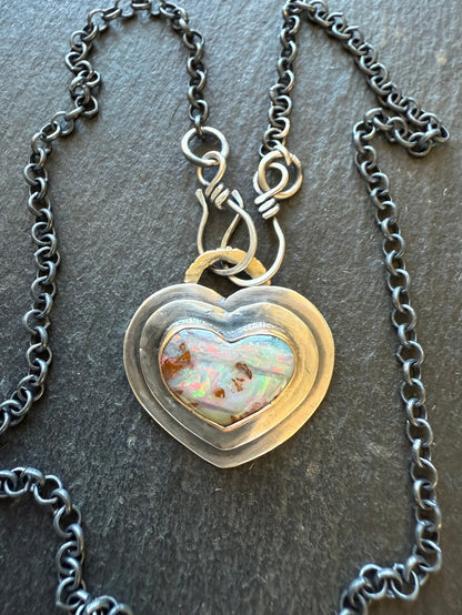 Heart Opal Necklace