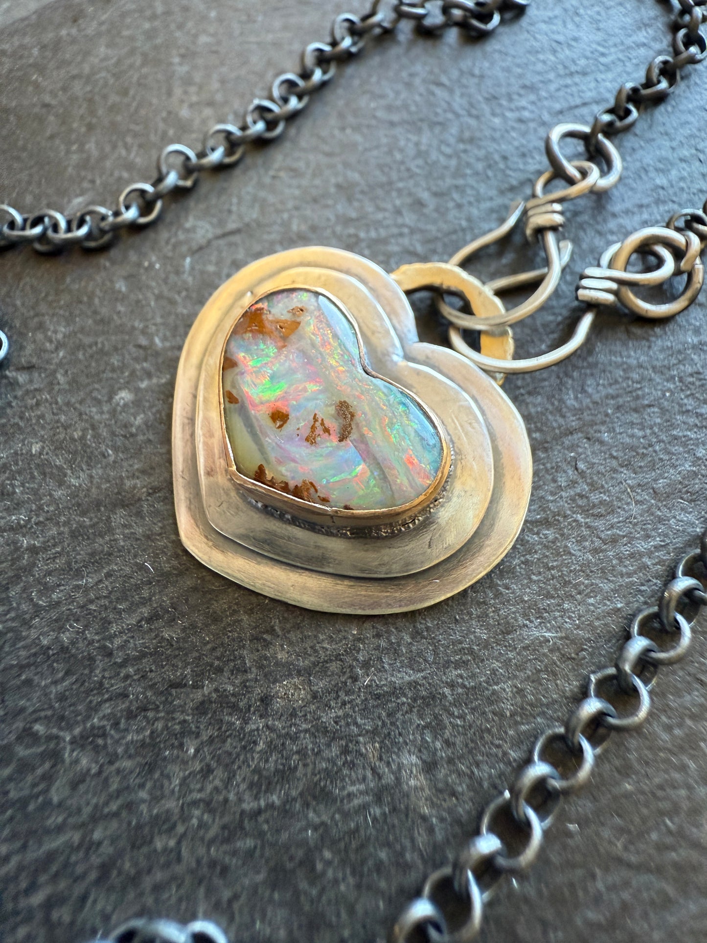 Heart Opal Necklace